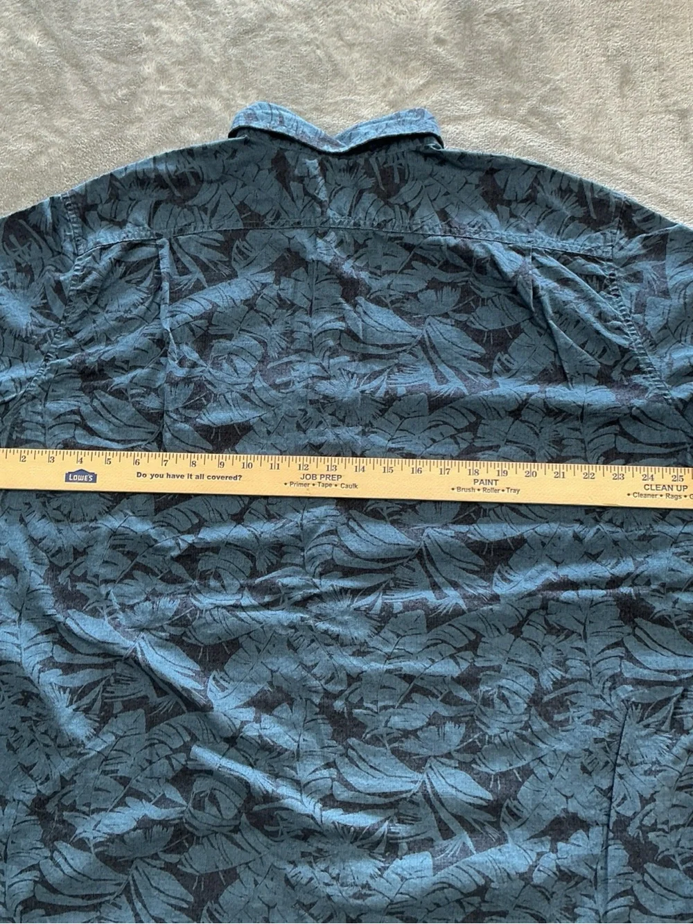 Eddie Bauer Short Sleeve Button Up Shirt Men’s TXL Blue tropical floral print